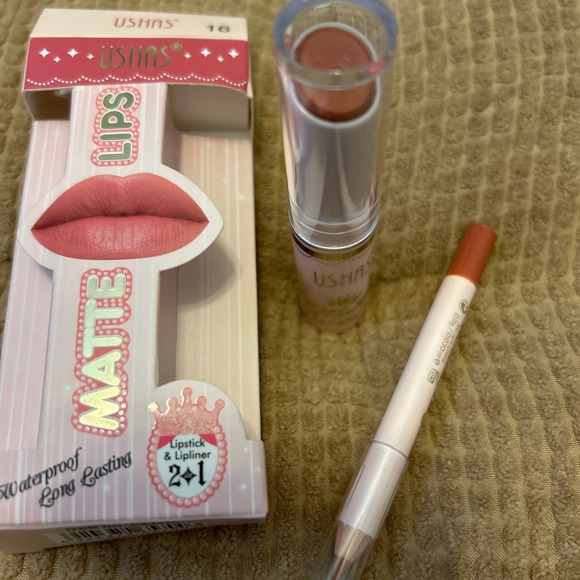 Ushas Other - Lipstick and lip liner, 2 in 1, waterproof, long lasting color #16